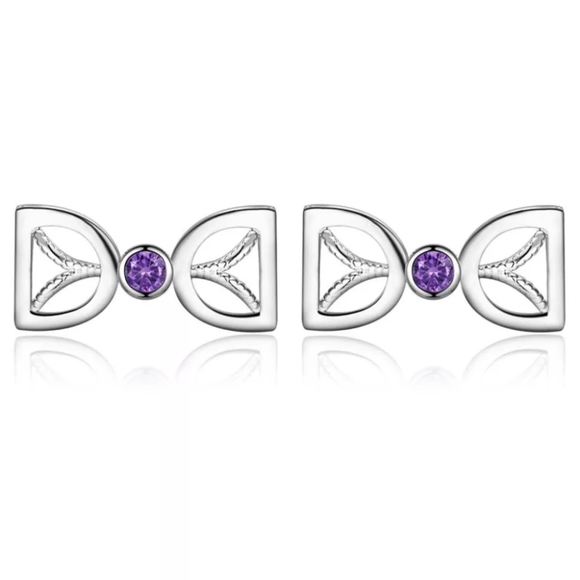 Silver Bow Earrings - Picture 1 of 1
